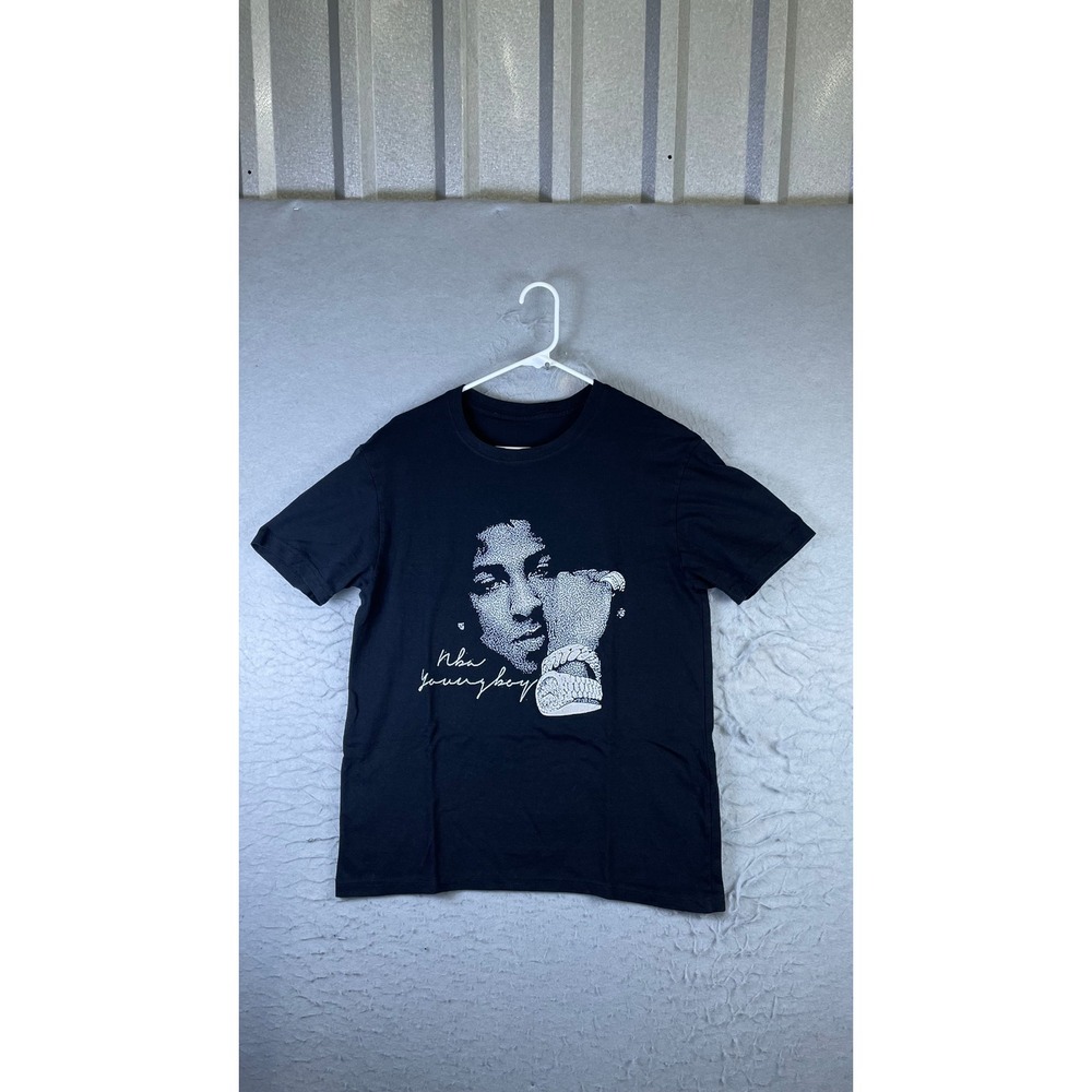 NBA YoungBoy Graphic T-Shirt Mens Medium Black Excellent Short Sleeve Rapper Tee